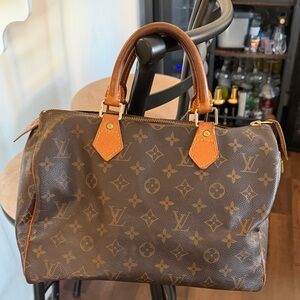 Louis Vuitton Monogram Duffel Bag with Tan Accents
